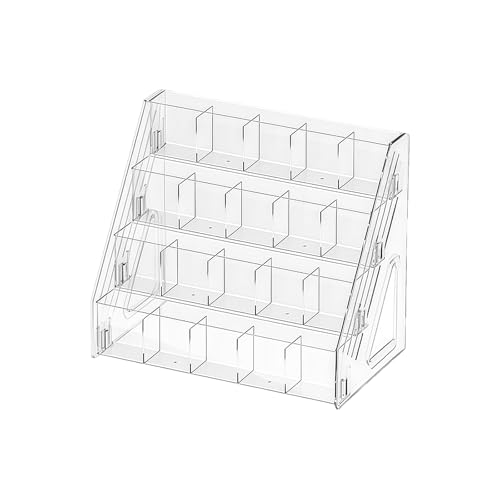 Desk Art Marker Organiser Multi Compartments Clear Acrylic Marker Pen Storage Rack for Pencils Highlighters Art Supplies Divided