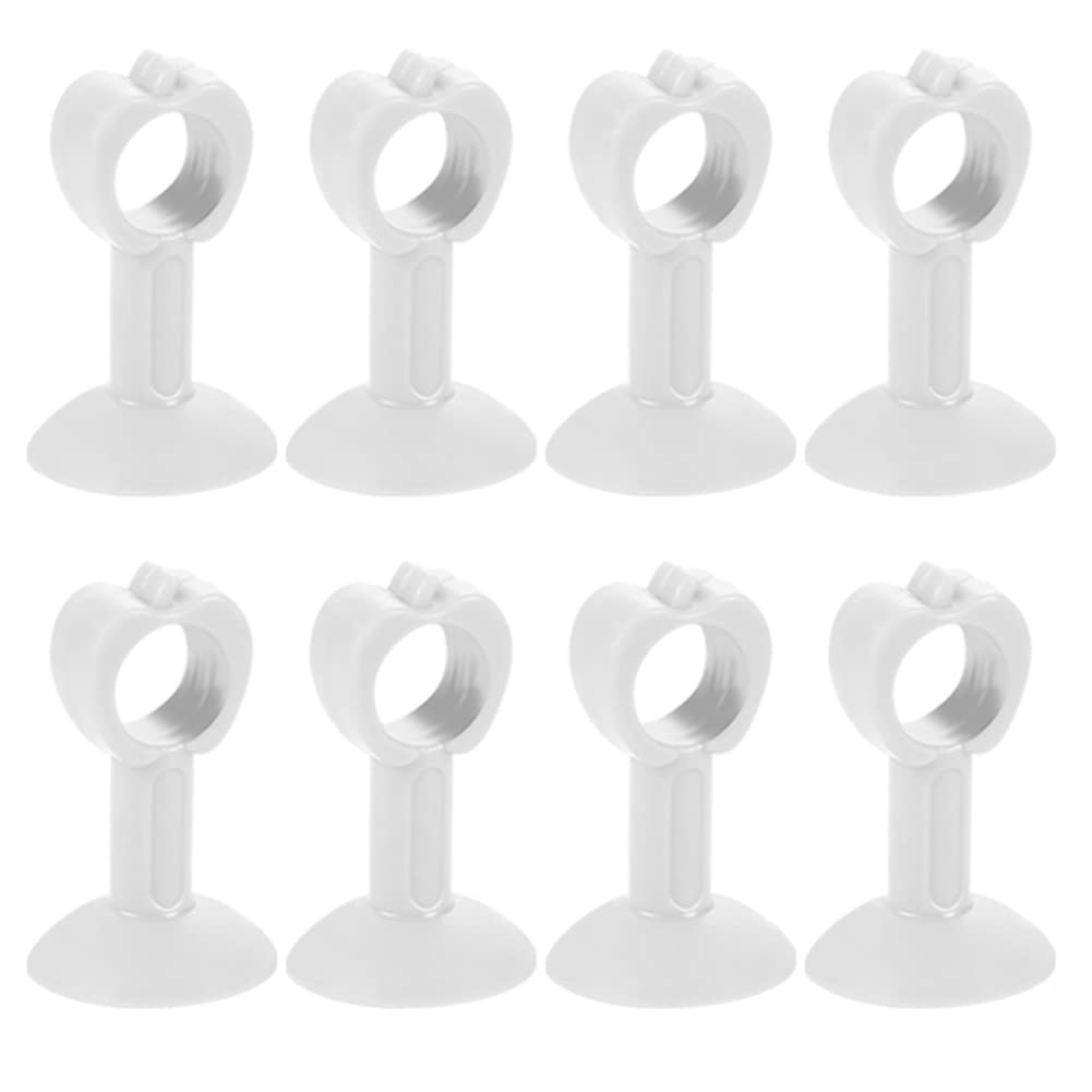 Door Wedge Stoppe, Stops, Stoppers,Silicone Stop Suction Cup Type Silent Handle Bumper Wall Protection Pad-Blue 5pcs||L 75mm(White 8pcs)