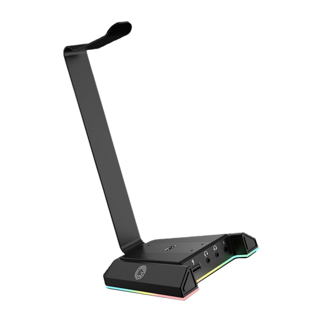 ABOOFAN Soporte para Auriculares de Sobremesa Negro Abs para Ordenador | USB Interfaz de Carga, Transmisión Inteligente, Diseño Rgb para Escritorio Gaming