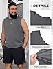 TOMEEK Men's Vests Tops Sleeveless Tank Top Oversized Basic Running Vests Casual Plain Gym Vest for Men Summer Daily Wear Bodybuilding Sports(Dark Grey,XXL) #3