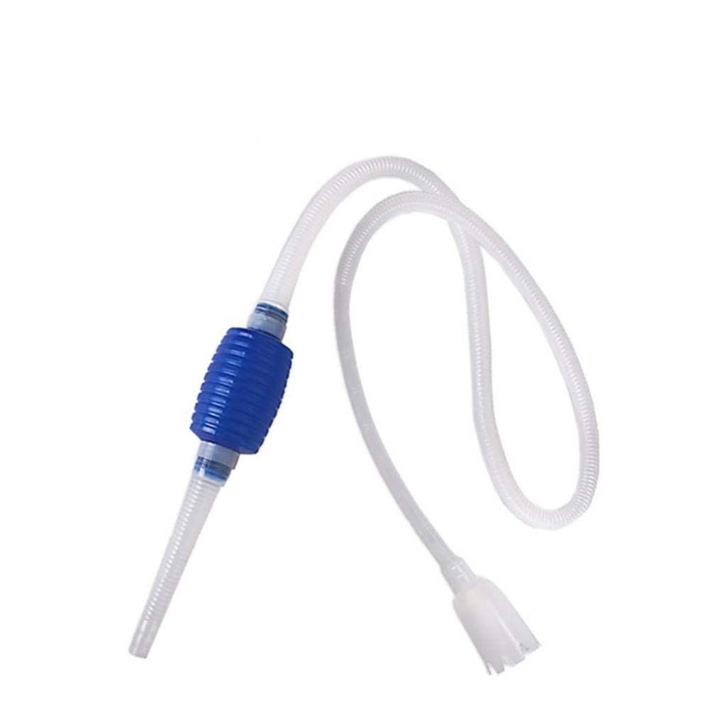 Aisoway White 59Inch Fish Tank Siphon And Gravel Cleaner A Hand Syphon Pump Manual Cleaner Tool Random Color