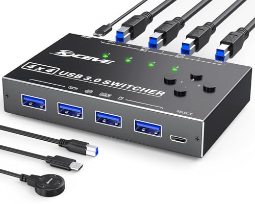 Commutateur USB 3.0 à 4 ports pour commuter souris et imprimante en un clic