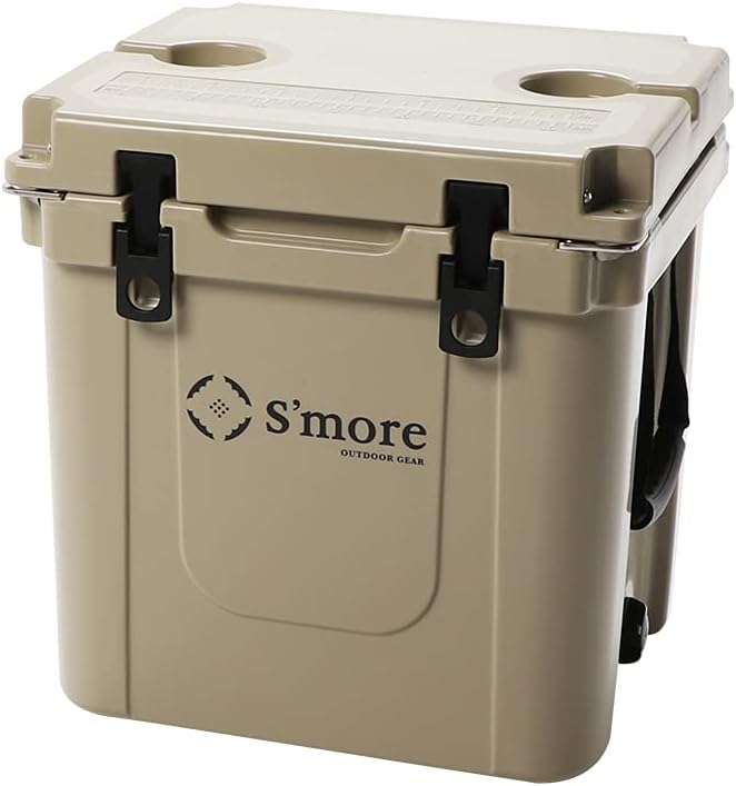 S'more Becool Cooler Box33 Large Size 31L / 33QT 31L Hard Cooler Box for Camping, Fishing, Outdoor Activities, Sports, Stylish, Cold Insulation, Portable Bottle Opener Included