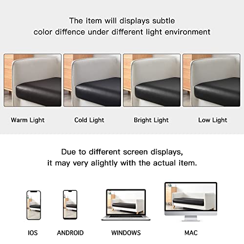 Yates Home Pu Leather Couch Sofa Cushion Slipcover Water-Proof Elastic Chair Rv Seat Covers Loveseat Sofa Furniture Protector Slip Cover For Settee Seater Replacement In Living Room（Chair, Black） #TOP7