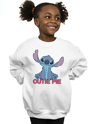 Disney Girls Lilo And Stitch Stitch Cutie Pie Sweatshirt White 3-4 Years