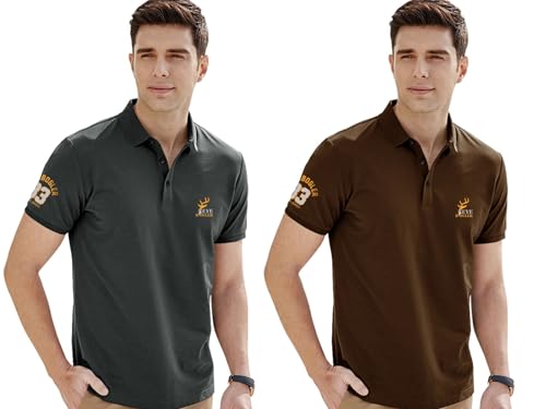 Image of Noble Monk Men's Cotton Blend Regular Fit Polo T-Shirt
