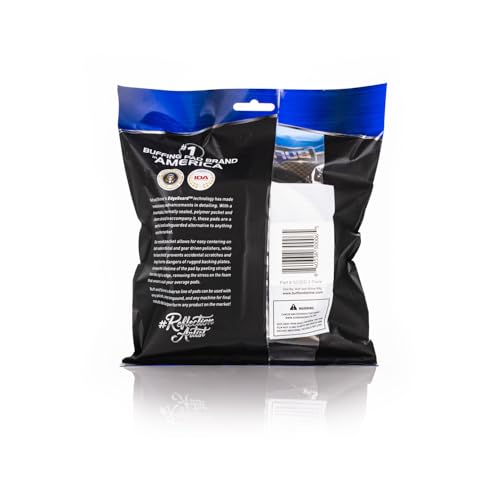 Image of Buff and Shine - EdgeGuard Foam Buffing Pads - Black - 5 inch Finishing Pad - Pack of 2