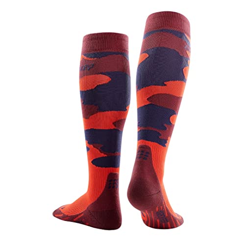 Cep Men’s Camocloud Tall Running Compression Socks | Long Performance Sock, Lava/Peacoat, Men, Iii #TOP2