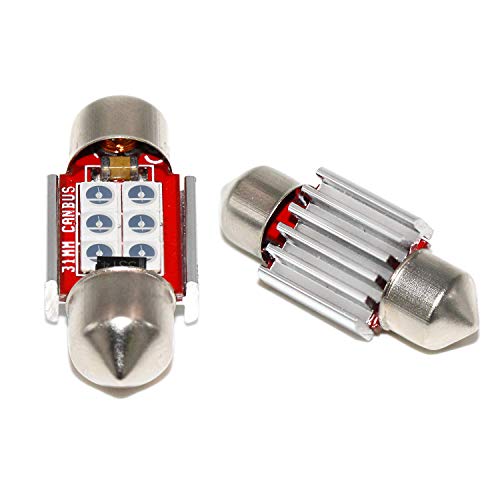 Phinlion Super Bright De3175 Led Blue Bulb 3030 6-Smd Festoon 1.25" 31Mm De3021 De3022 Led Bulbs For Car Interior Map Reading Dome Trunk Courtesy Light, Pack Of 4 #TOP4