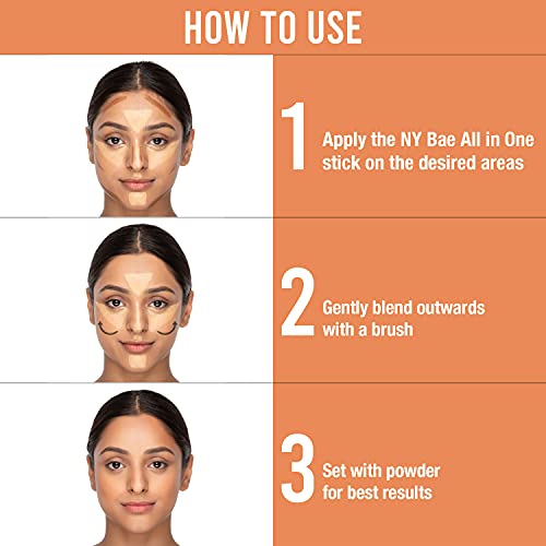 Image of NY Bae All In One Stick | Foundation Concealer Contour Color Corrector Stick | Flawless Texture, Natural Finish | For Dark Skin - Having Espresso in Metropolitan Museum 11