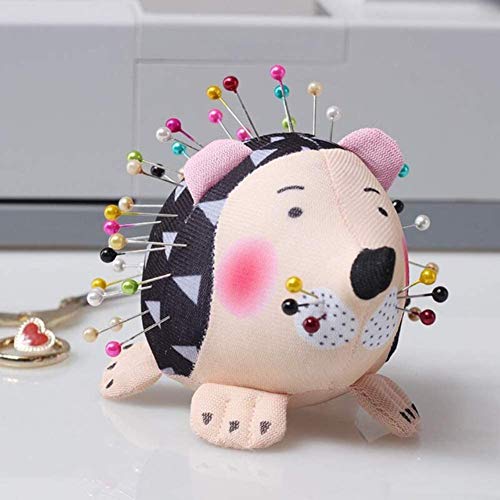 1Pcs Hedgehog Shape Cute Pin Cushion For Sewing With Pins,200Pcs Pearlized Pins Straight Pins With Colored Heads For Quilting #TOP4