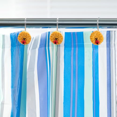 Ganchos para Cortinas de Baño de Acero Inoxidable y Resina Duradera Hemobllo 5