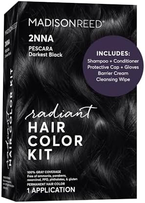 Madison Reed Radiant Hair Color Kit, 2NNA Darkest Cool Black, 1 Pack