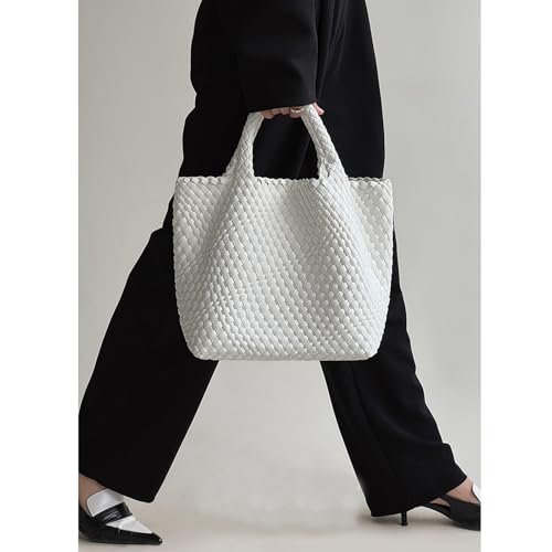 Image of JINMANXUE Fashion Woven Bag Shopper Bag Travel Handbags and Purses Women Tote Bag Large Capacity Shoulder Bags