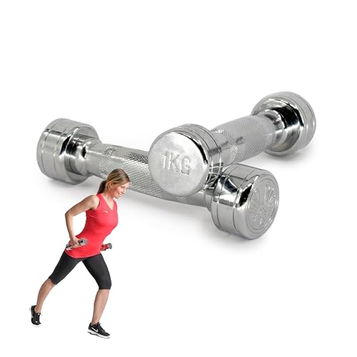 Oliver Chrom Hantel 2 x 1,0 kg Hantelset Kurzhanteln Fitness Aerobic...