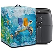 Sea Turtle Print Dust Cover for Air Fryer, Decorative Air Fryer Oven Dust Cover for Kitchen Counter, Protective Air Fryer Oven Cover Dust Cover Easy to Clean