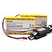 (2-Pack) 7.2V 900mAh AA Ni-CD Rechargeable Battery with USB Charger Cable for New Version TR-211 TR-215 550 15 Channel RC Excavator 550 Batteries (Red JST Plug)