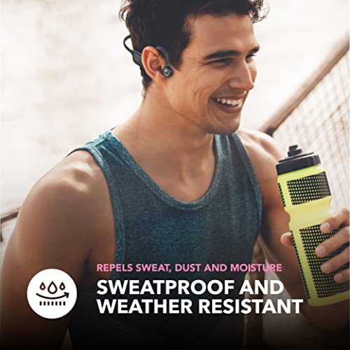 Knz Ezpz 5.1 Bluetooth Over Ear Air Conduction Headphones, Perfect For Sports, Outdoor Activities And Children, Built-In Microphone, Sweat And Splash Proof, 8 Hrs Music Play, Usb-C Charging (Pink) #TOP1