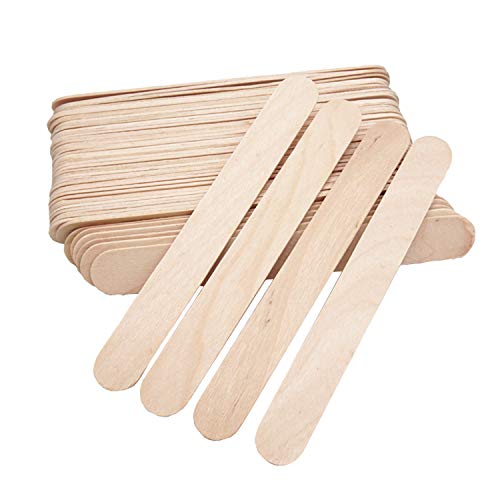 ChoJiah 100 Pieces Large Wooden Wax Sticks Wax Applicator Sticks Body Hair Removal Sticks Applicator Spatula
