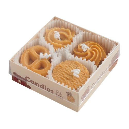 Velas perfumadas Home – Juego de velas aromáticas con forma de galleta para decoración de manualidades | Velas de fragancia para mujer con cumpleaños de otoño, mecha de algodón de cera de soja, aroma