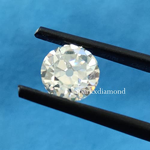 Sparkx Diamond 0.50 Ct 5.00 Mm Colorless Diamond, Oec Old European Cut Round Shape Brilliant Gemstone For Making Engagement/Wedding/Ring/Jewelry/Pendant/Earrings Handmade Moissanite #TOP4