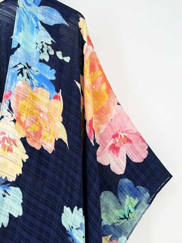 Image of Spicy Sandia Kimonos for Women Floral Beach Cover Up Loose Swimsuit Bathing Suit Coverup Cardigan for Summer Swimwear