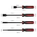 Tidevib 4Pcs Automotive Gasket Scraper Set with High-Grade Carbon Steel Blades for Cylinder Cleaning, Ergonomic Handle with Strike Cap, for Red/Black