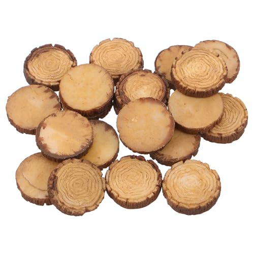 Image of DOITOOL 20pcs Mini Stepping Stones for Bonsai Garden 0.9" Resin Micro Landscape Stump Decorations Small Simulation Stone Path for Fairy Garden and DIY Outdoor Landscaping