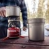Explorer Bear Titanium Stackable Camping Cooking Pot Mess Kit Set #4