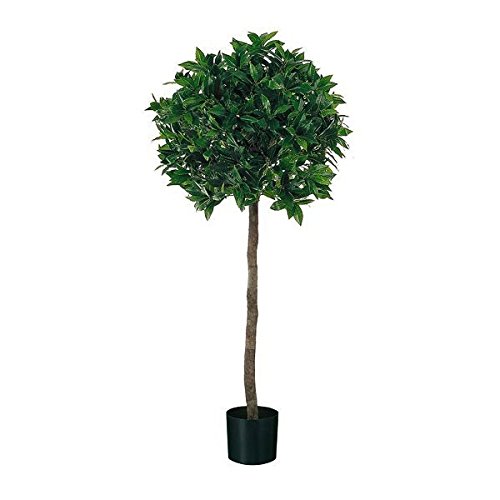 New Natural Stem Artificial Topiary Sweet Bay Leaf Ball Lollipop Tree 4ft
