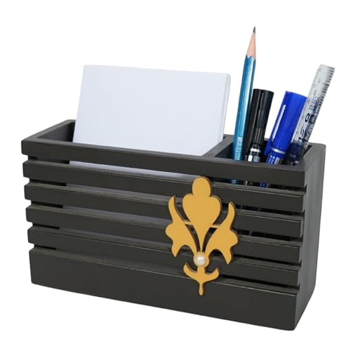 Image of Decorative Embossed Design Pencil and Pen Stand | Desk Organizer for Stationery Storage | Suitable for Office Desk, Study Table, Home and Workspace Use (Design 9)