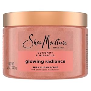 SheaMoisture Shea Sugar Body Scrub For Glowing Radiance Coconut Hibiscus Glowing Radiance Body Scrub With 24h Shea Moisture Nutrients 12 oz