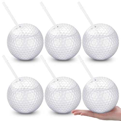 Acellegic 6 Set Large Golf Ball Cups with Straw 20