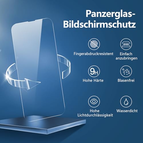 NEW'C Schutzfolie für iPhone 14/13/ 13 Pro für Panzerglas – Ansicht 4