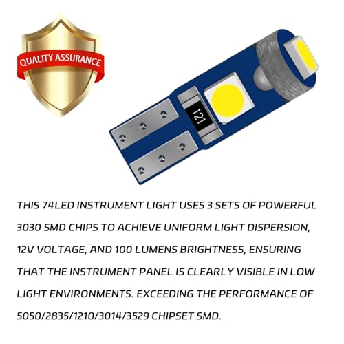 20 bombillas LED T5 74 para tablero con socket PC74 miniatura 3