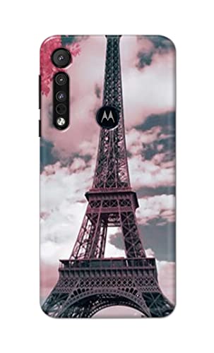 Image of Lovers Famous Place Eiffel Tower in Paris Hard Back Case Cover for Motorola One Macro Back Cover -(J5) VNS2227