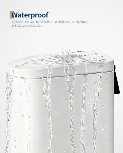 Caneca de basura delgada de 50 l con tapa suave miniatura 4