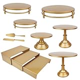 MACIFECI Gold Cake Stand Set, Gold Dessert Table Display Set for Wedding, Party, Birthday, Baby Shower, Event Bridal Celebration