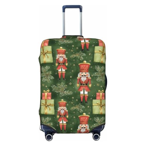 Nutcracker Christmas Luggage Cover Protector Elastic Washable Anti-Scratch Suitcase Covers With Zipper Closure For Luggage 18-32 Inch X-Large