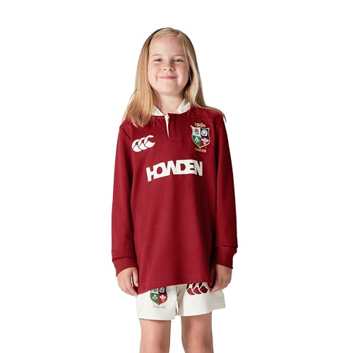 British & Irish Lions Canterbury Junior Unisex Official Canterbury Long Sleeve Classic Rugby Jersey, Red Dahlia, 14 Years - Image 4