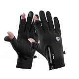 Livwellia Thick Warm Winter Gloves for Men&Women-Thermal Full Finger Touch Screen Cycling Glove Running,Driving-1-L