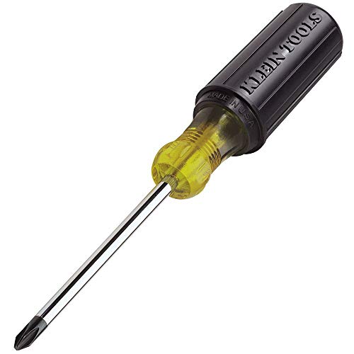 Klein Tools 603-4 Screwdriver, 2 Phillips Tip With Cushion Grip Handle, Precision Machined Electrician Screwdriver, 8-Inch #TOP3