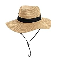 Girls Floppy Beach-Hat Wide-Brim - Summer Travel Straw-Sun-Hat for Kids 5 to 19 Years (21.26\" for 5-9T; 22.05\" for 9-19T)