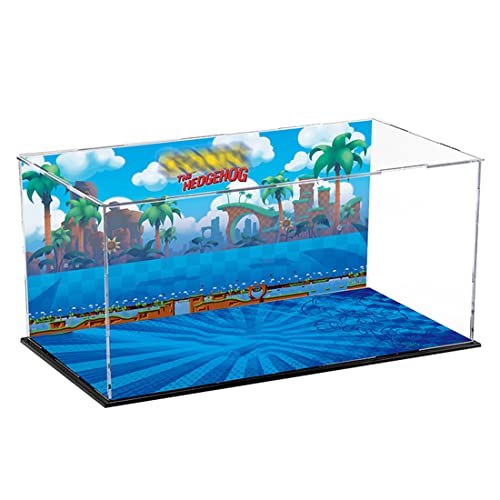 GUDAN Acryl Schaukasten Vitrine für 21331 Sonic The Hedgehog Green Hill Zone, 3mm Perspex Staubbeweis Show Fall Base… – Bild 3