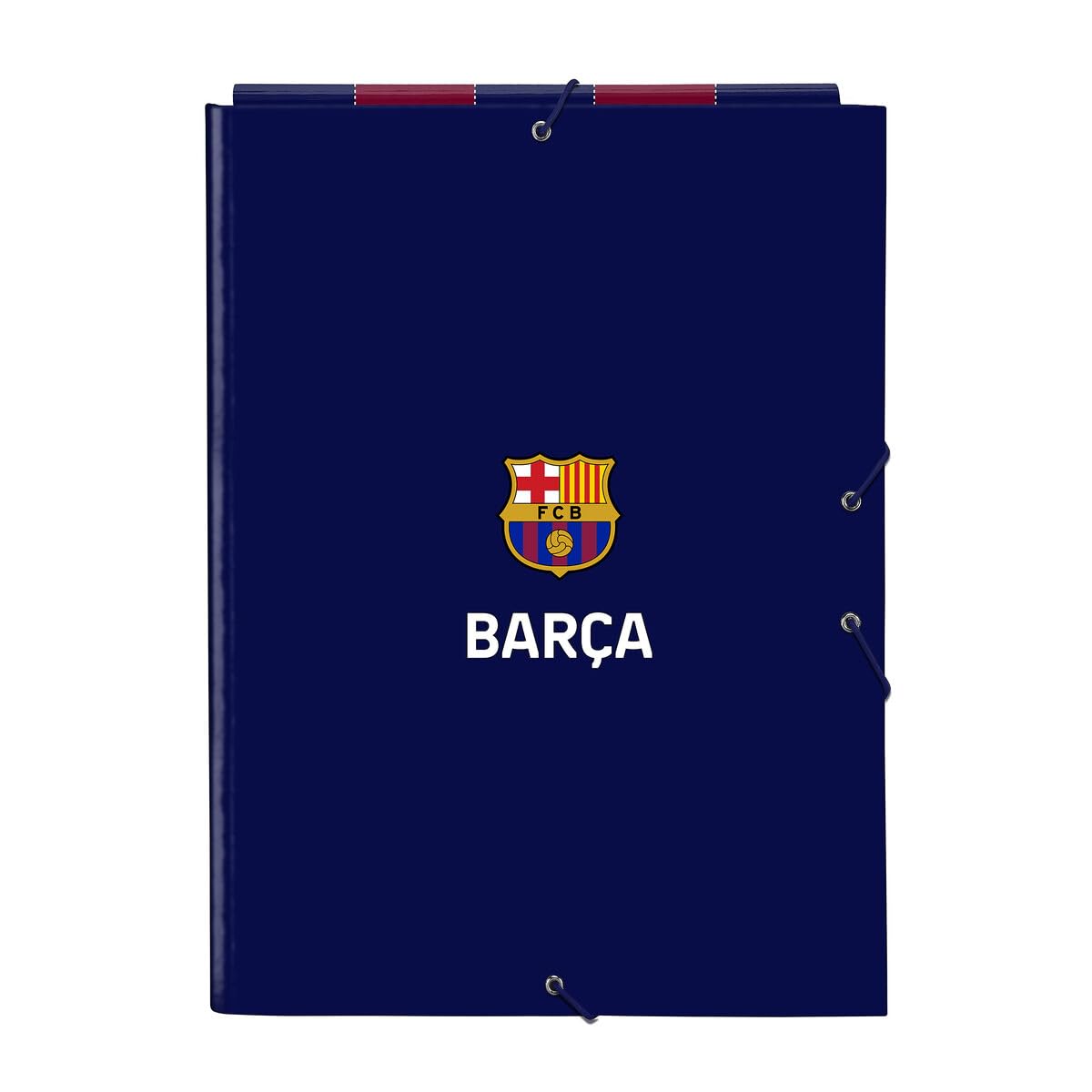 Safta Storage Binder 3-Pack F.C. Barcelona 1st Team 23/24, Navy Blue/Red, 4 Holes, Faux Leather