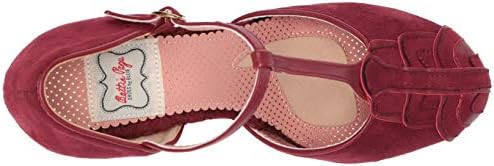 Bettie Page Women's BP412-EMILE Pump, Burgundy, 10 B US | Image 4