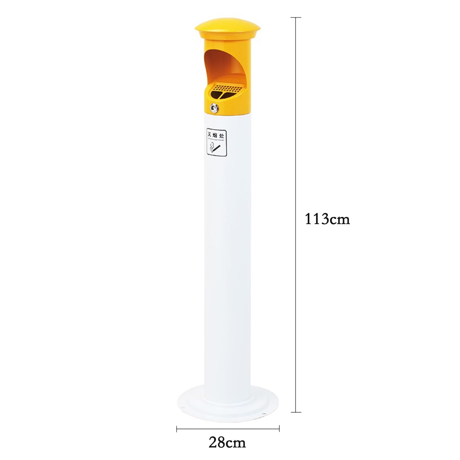 DFEDHF Garbage Cans Outdoor Stainless Steel Vertical Smoke Floor-Standing Cigarette Butt Column Cigarette Butt Collection Ashtray Outside Trash Bin(D-One Size)