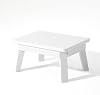HOUCHICS White Step Stool,One Step Stool for Adult Kids,Wood Bedside Step Stools for Kitchen,Bathroom,BedroomWhite