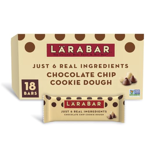Larabar Chocolate Chip Cookie Dough Fruit and Nut Bars, Gluten Free and Vegan, 18 Ct, 28.8 oz