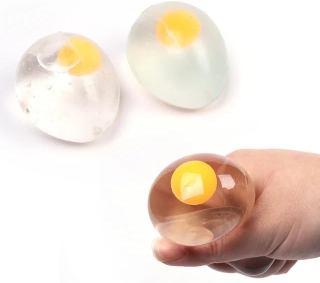 Sawkirp Darshraj Decompression Vent Squishy Egg Simulation Squeeze Toy squishes Mochi Stress Relief Sensory Pack of 2 Piece Toy
